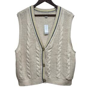 NWT American Eagle Cotton Cable Knit Vest XXL